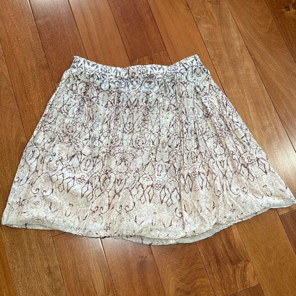 Elie Tahari Cotton/Silk Blend Weighted Mini Skirt Size 14‎ but like 8